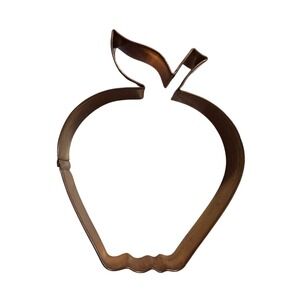 Apple Cookie Cutter Copper Tone Metal Fruit Teacher Back‎ to School Baking